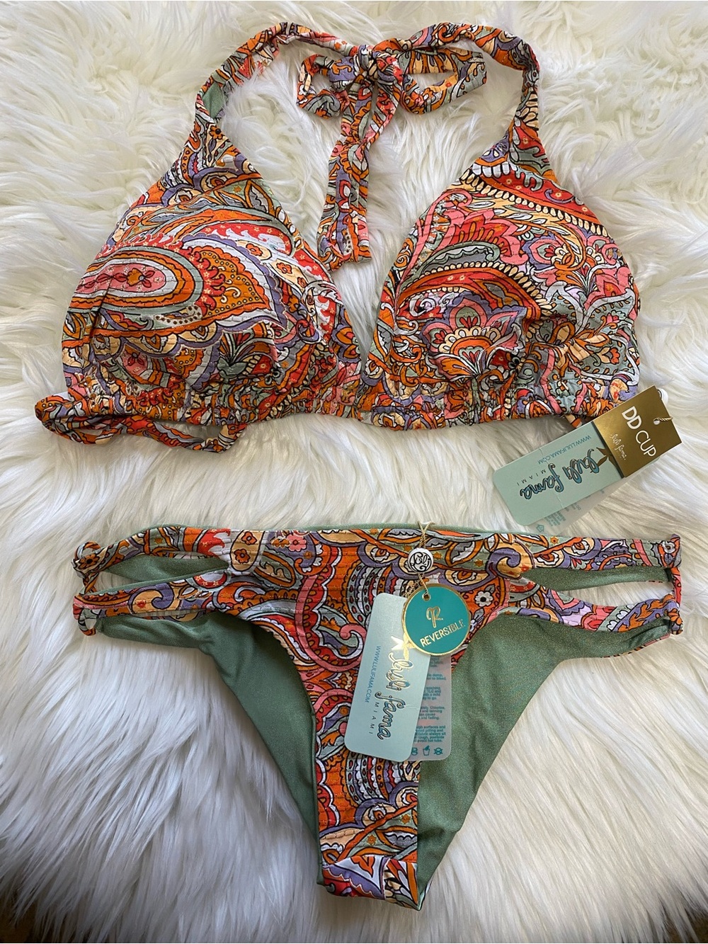 Luli Fama ANDALUZ Bikini - DD Top - M Bottom - NEW with tags
